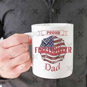 Proud Firefighter Dad Mug